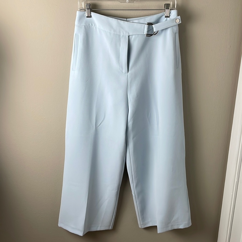 Topshop Light Blue Wide Leg Cropped Pants - NWOT
